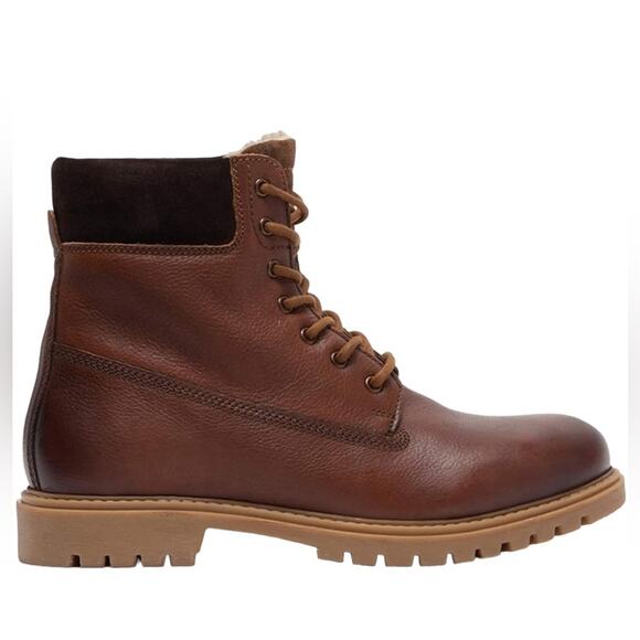Modern Fiction Men's Casual Leather Cognac Brown Non Slip Boot Size 11 NEW - Picture 1 of 11